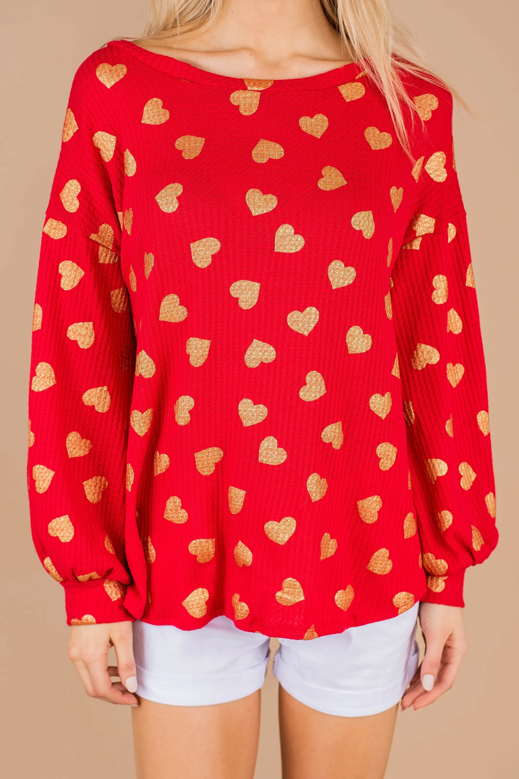 This Is Love Red Heart Sweater