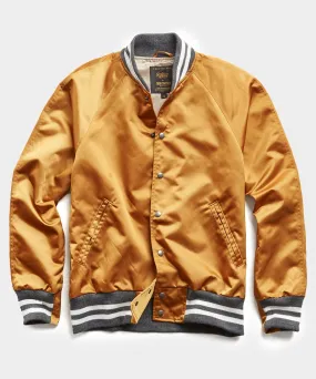 Todd Snyder   Golden Bear Japanese Nylon Bomber Jacket in Gold