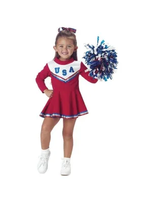 Toddler Red Cheerleader Costume