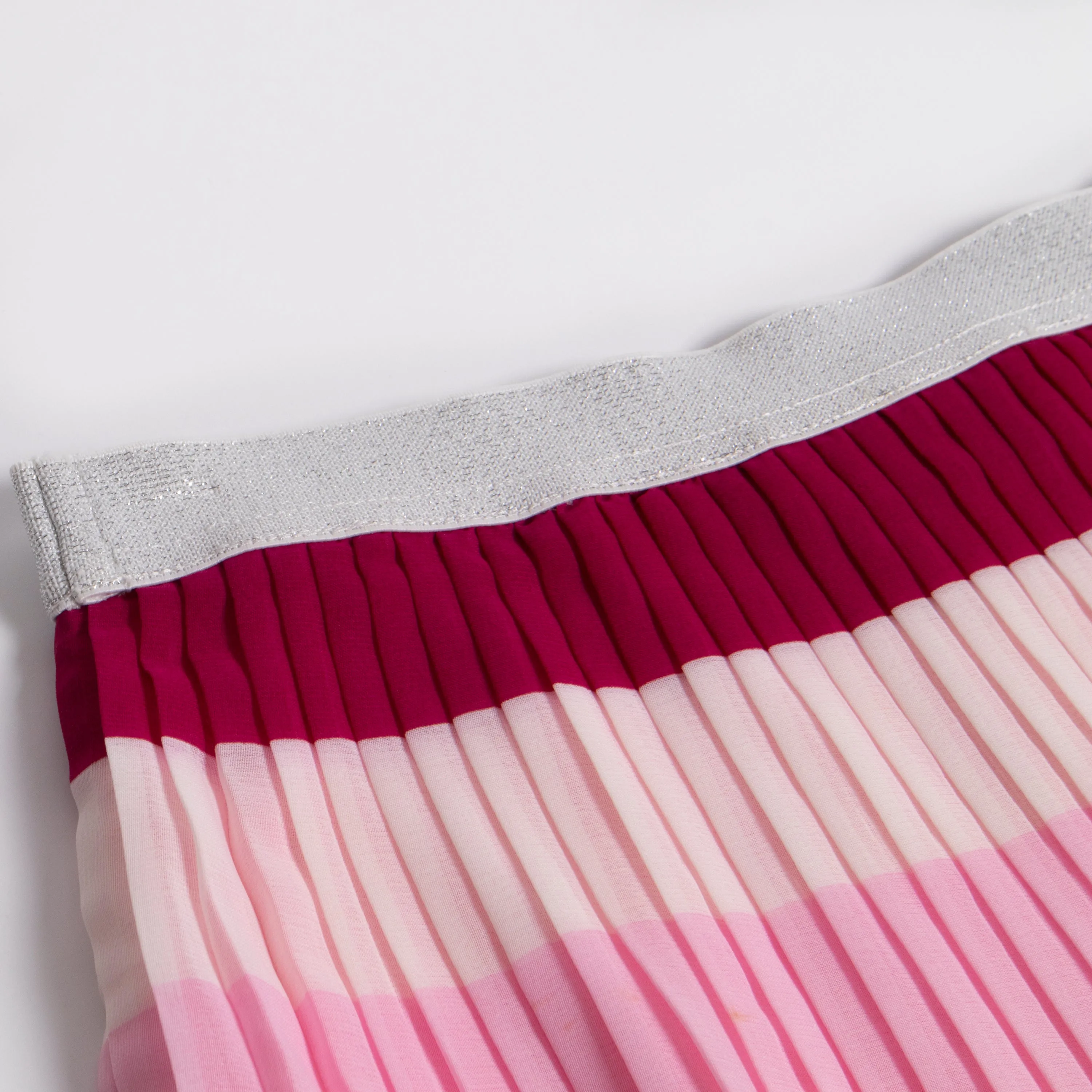 Tonal Stripe Pleated Skirt