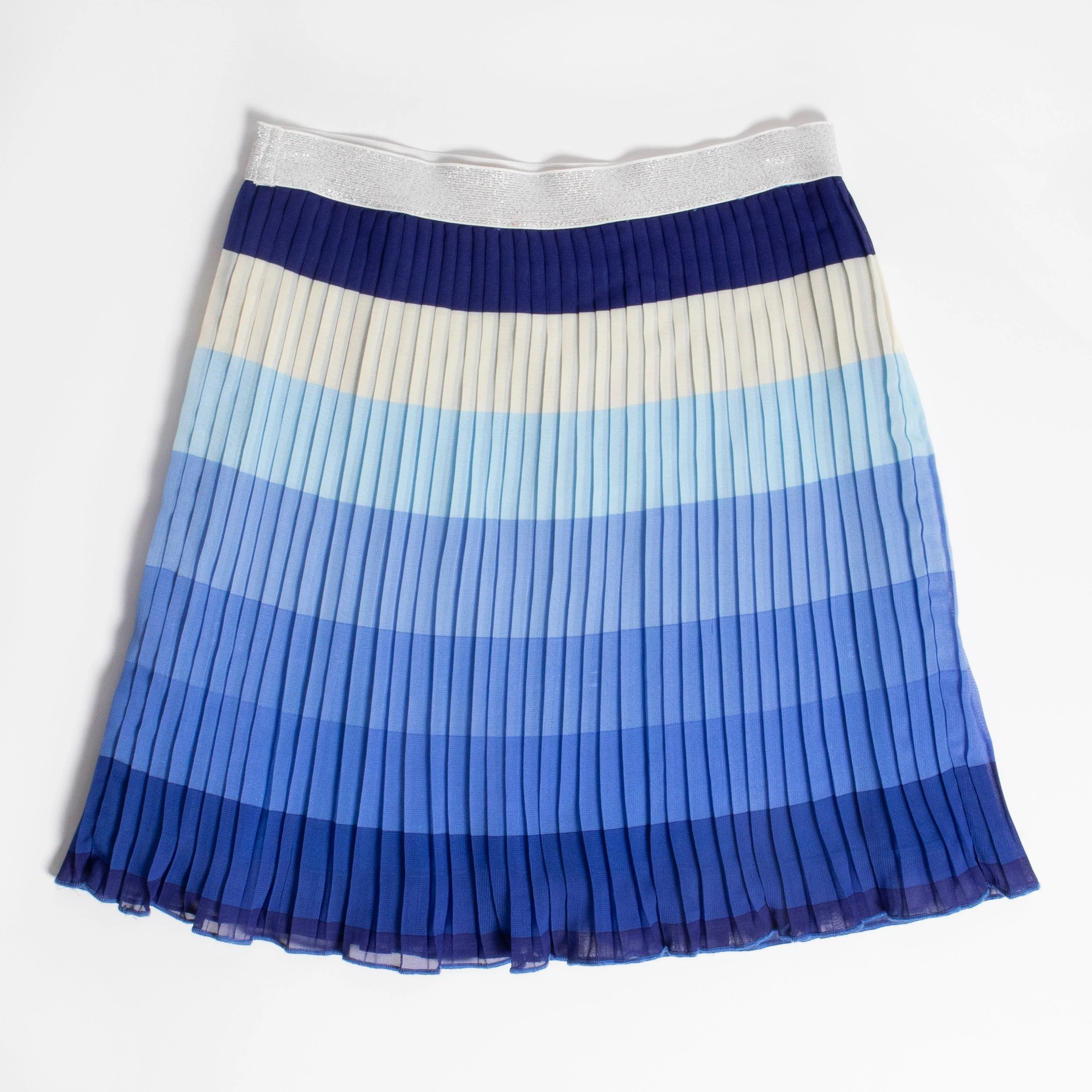 Tonal Stripe Pleated Skirt