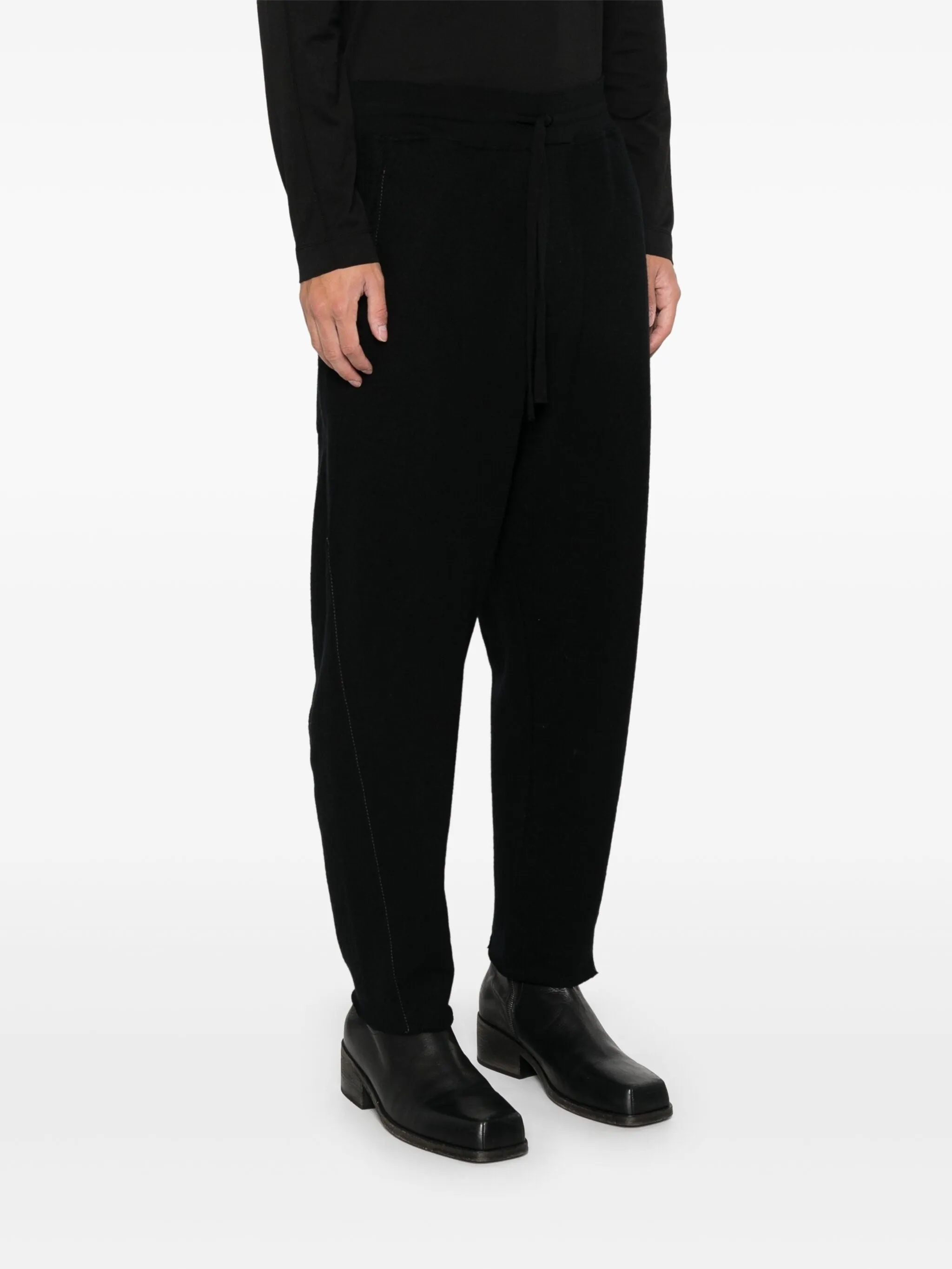 TRANSIT CROPPED BOILED-WOOL TROUSERS