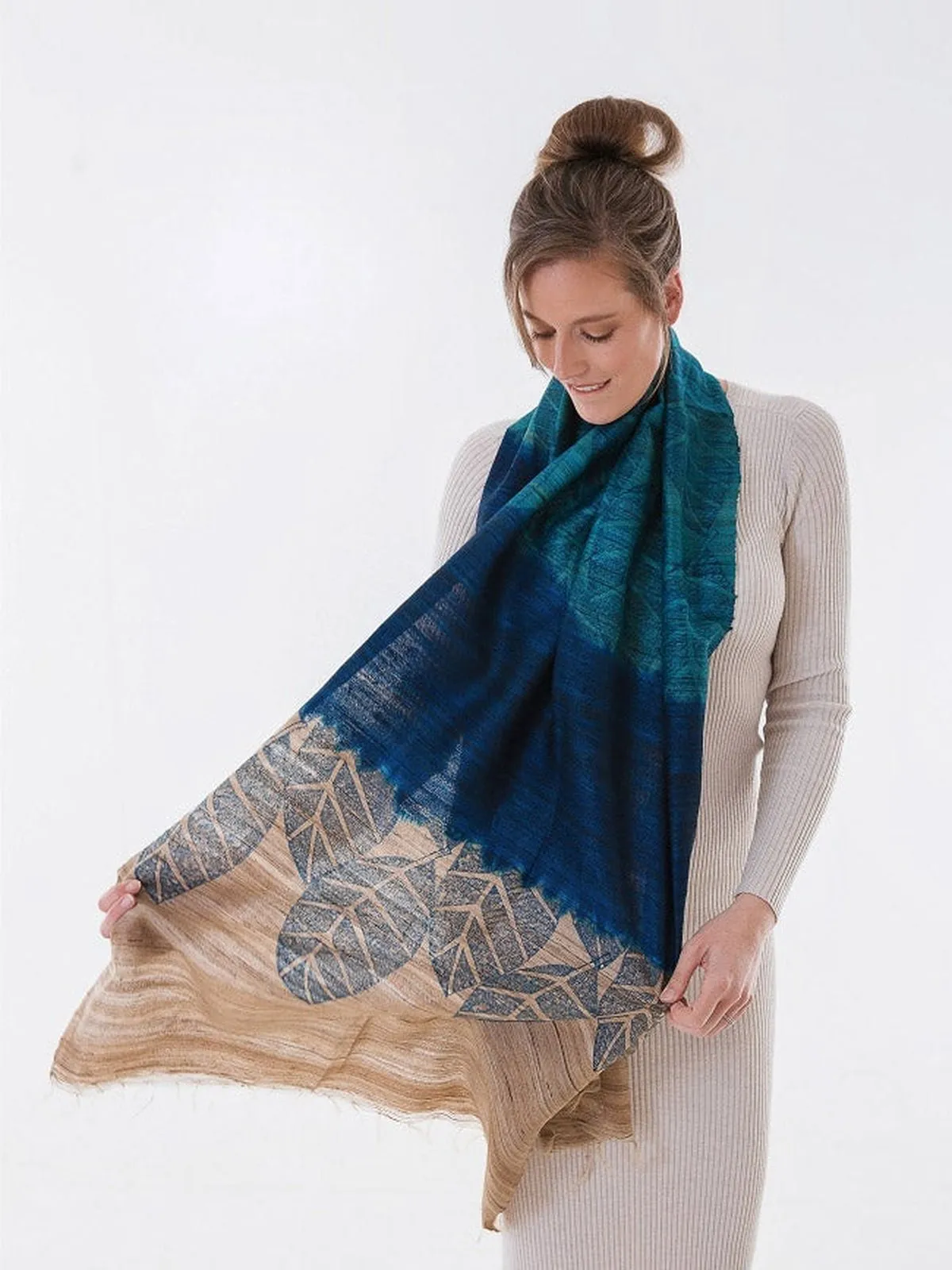 Tussar Silk Scarf Neel