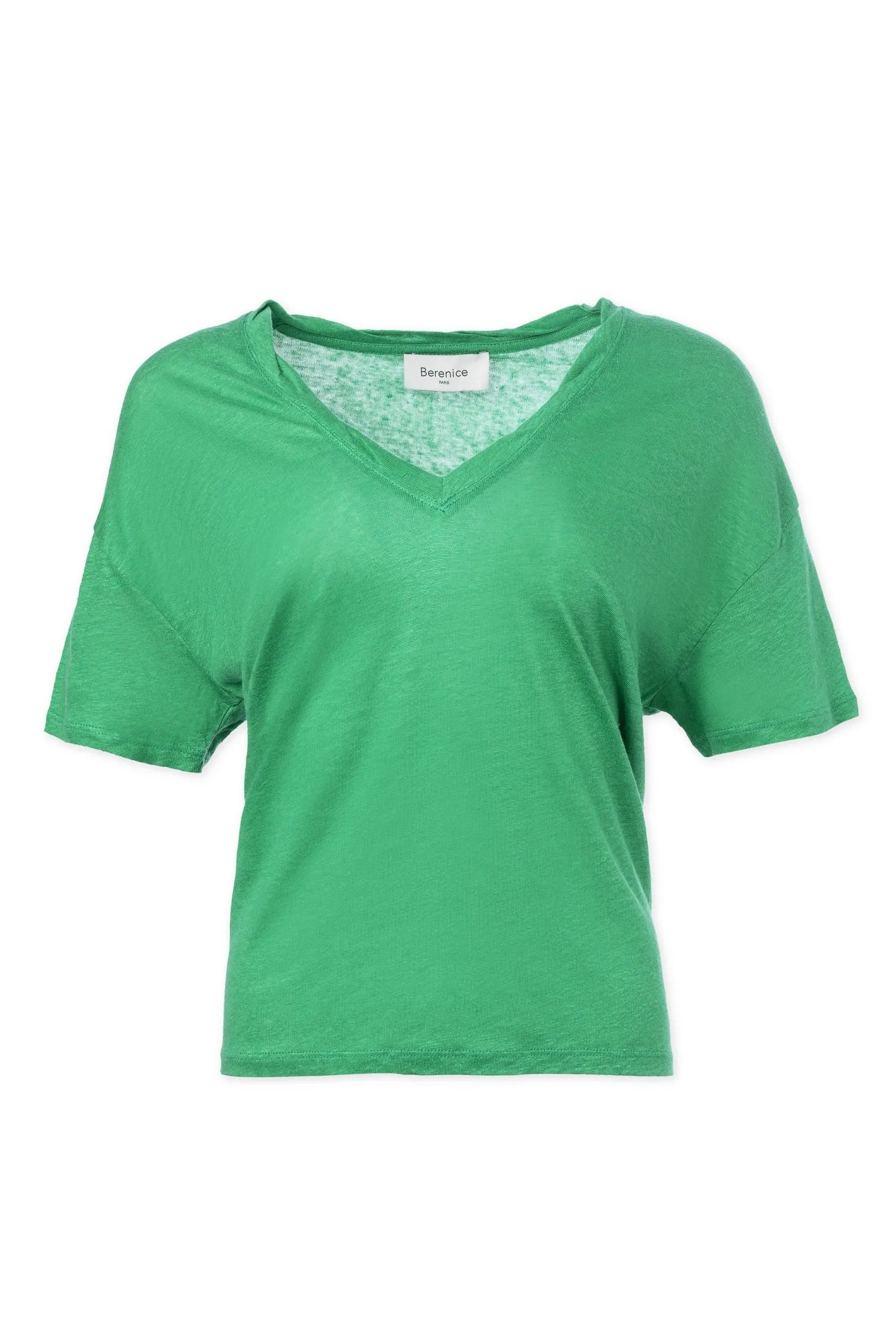 V-neck Linen T-shirt