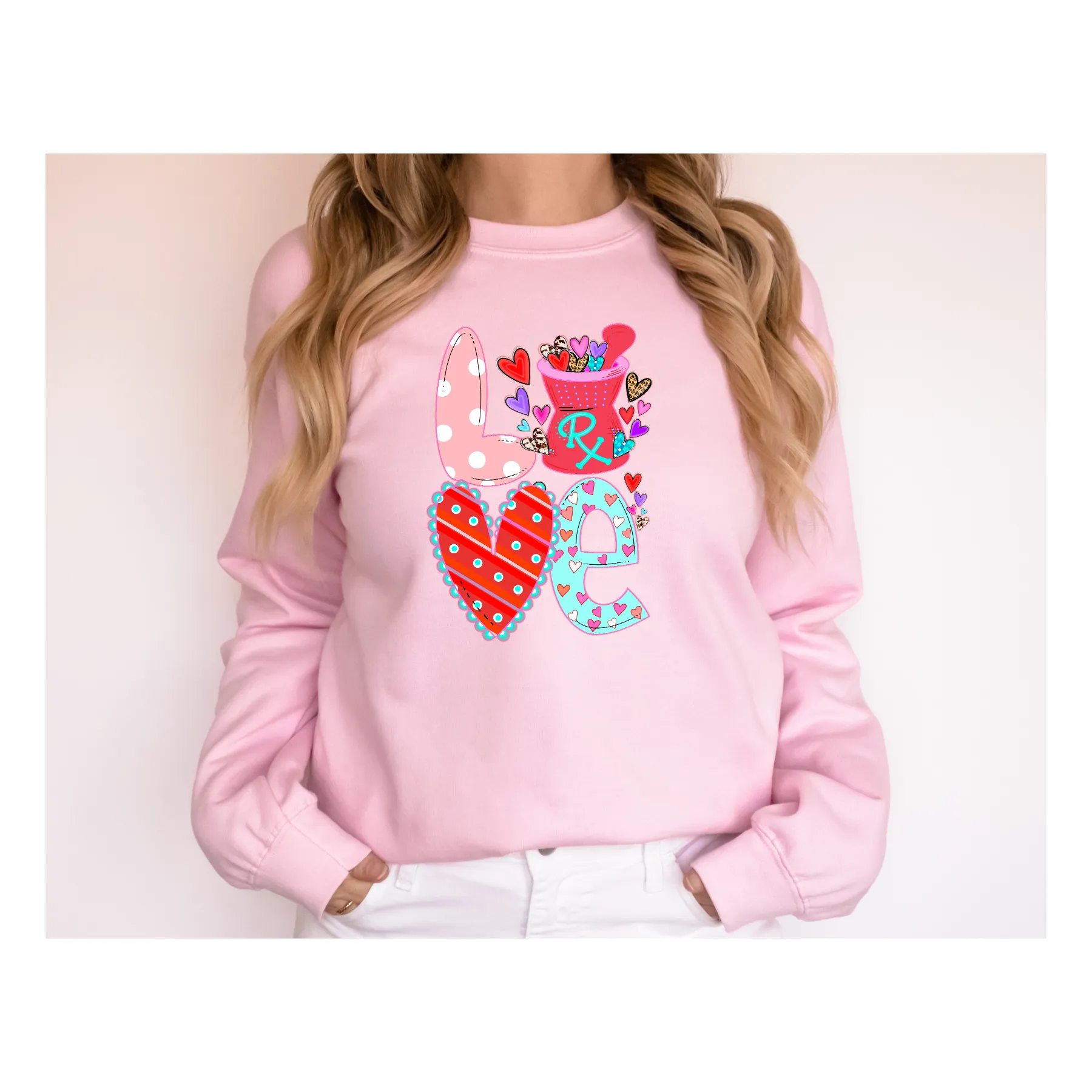 Valentine Pharmacy T-Shirt Sweatshirt, Pharmacist Pink Sweatshirt T- Valentine Heart Shirt