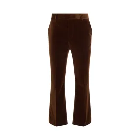 Velvet Suit Pants in Brown