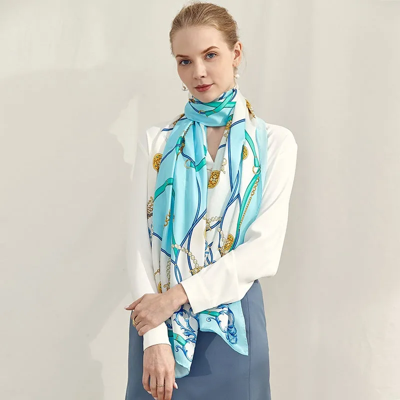 Vigour Long Charmeuse Silk Scarf 185