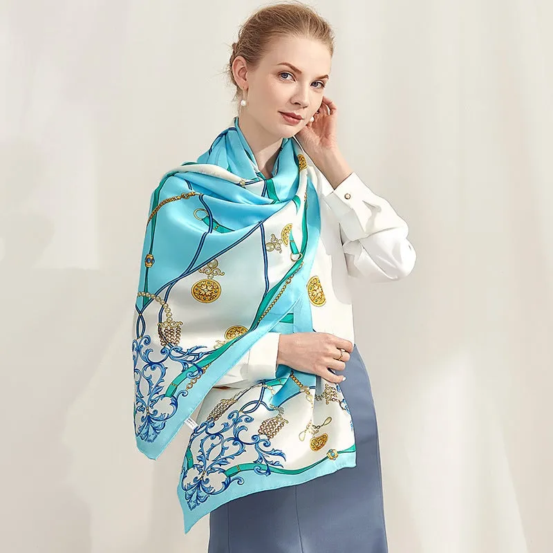 Vigour Long Charmeuse Silk Scarf 185