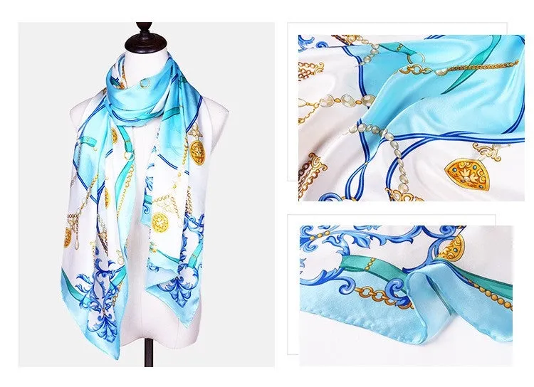 Vigour Long Charmeuse Silk Scarf 185