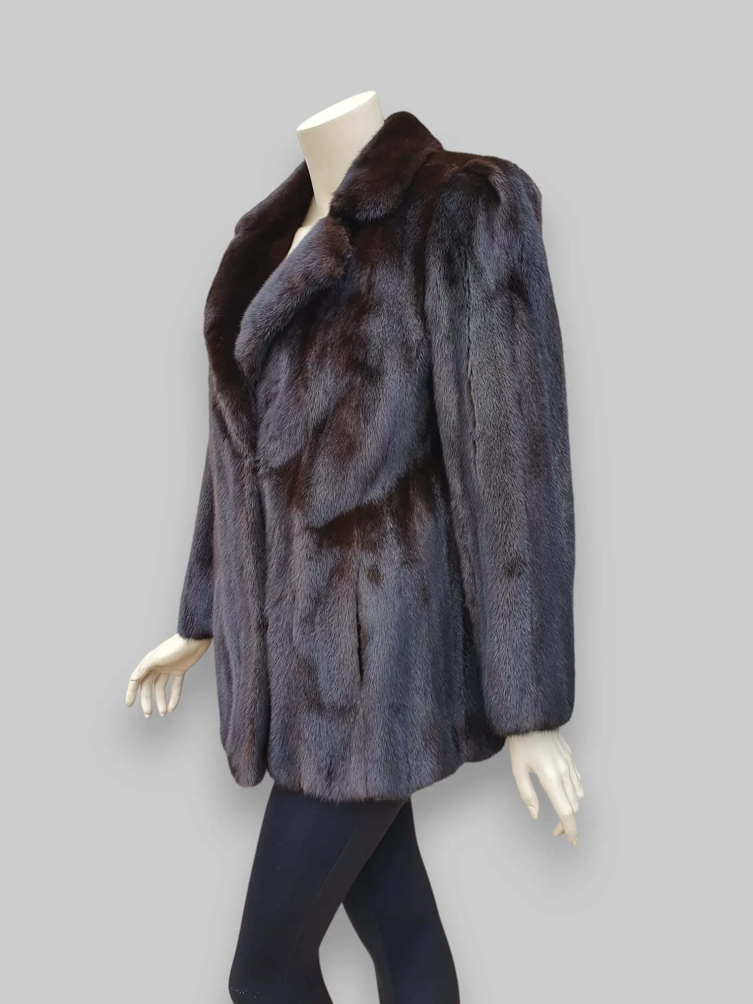 Vintage Dark Mink Jacket -Medium/Large