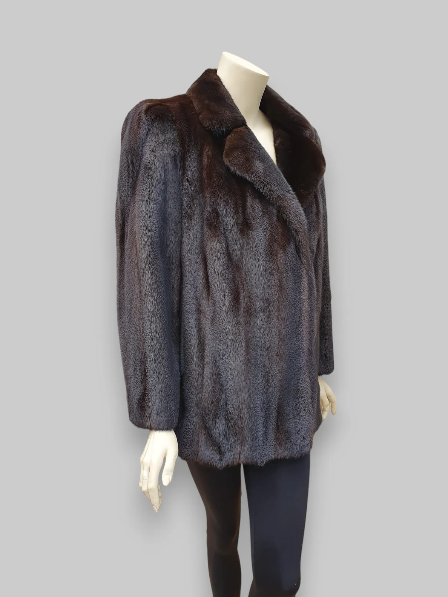 Vintage Dark Mink Jacket -Medium/Large