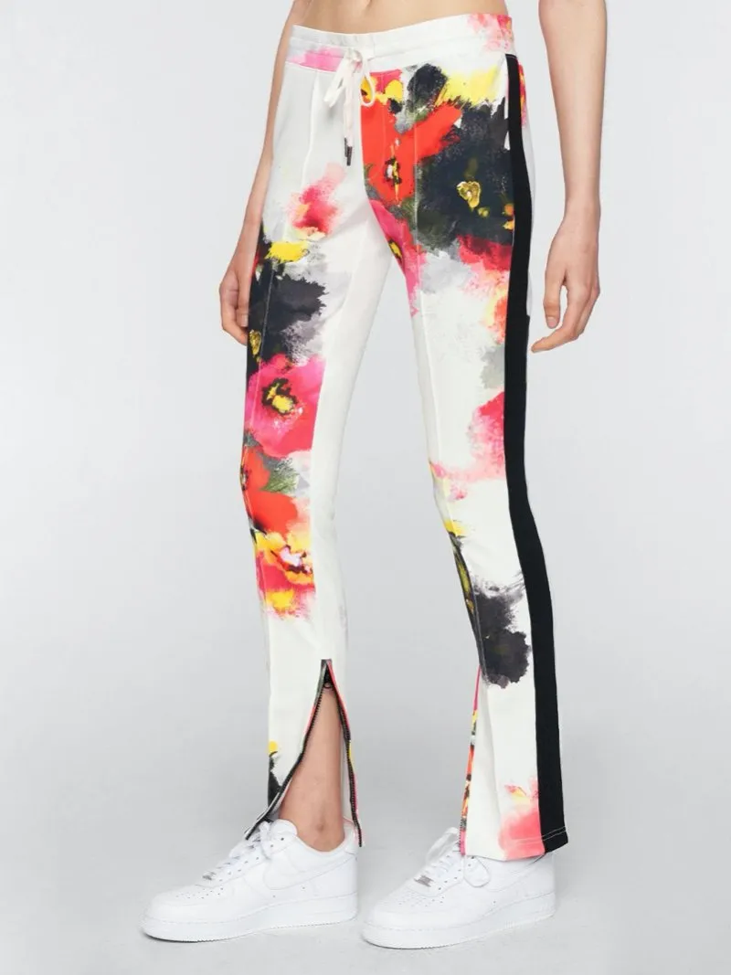 Watercolor floral cigarette pant