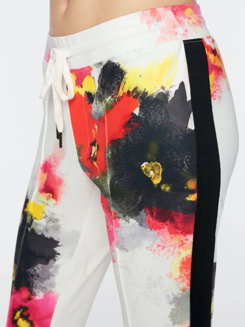 Watercolor floral cigarette pant