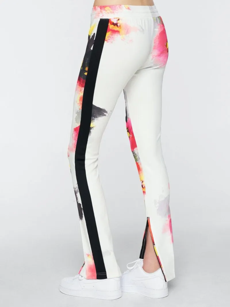 Watercolor floral cigarette pant