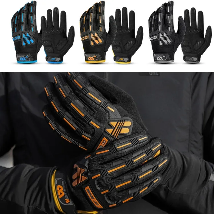 WEST BIKING YP0211208 Riding Gloves Motorcycle Bike Long Finger Non-Slip Touch Screen Gloves, Size: XL(Black Blue)