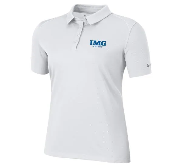 White Tech Mesh Polo