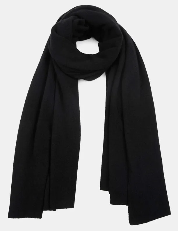 White   Warren - Cashmere Travel Wrap in Black