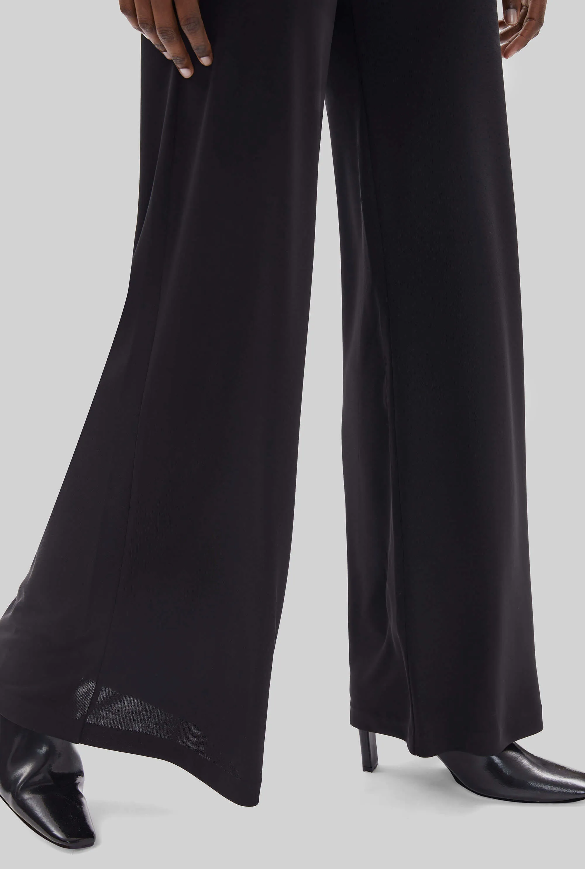 Wide Leg Palazzo Trousers Black