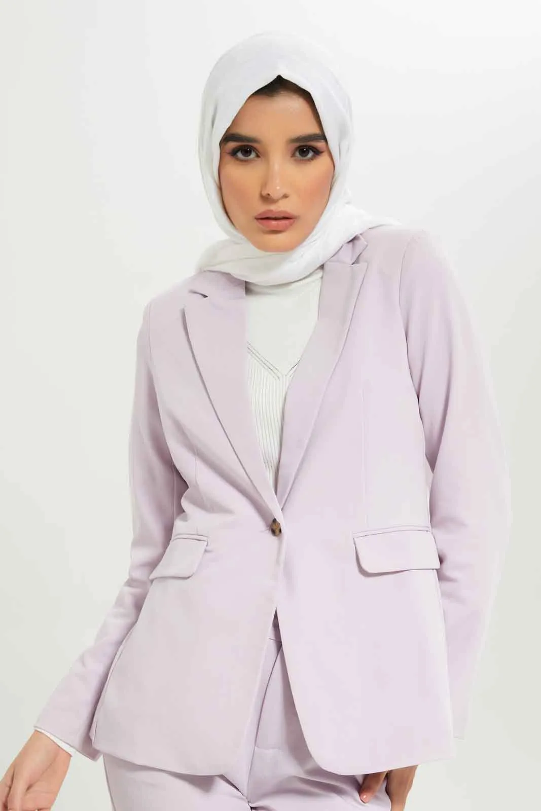 Women Lilac Tailored Jacket