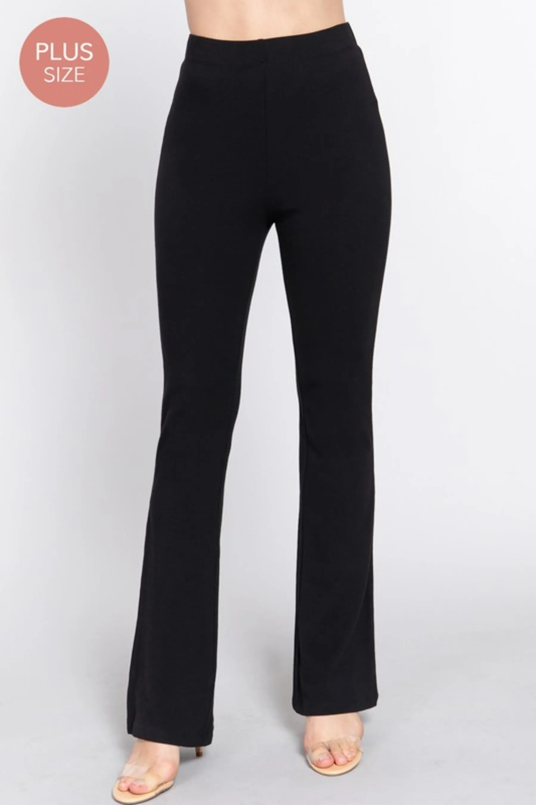 Women's Plus Size Waist Elastic Slim Flare Yoga Pants