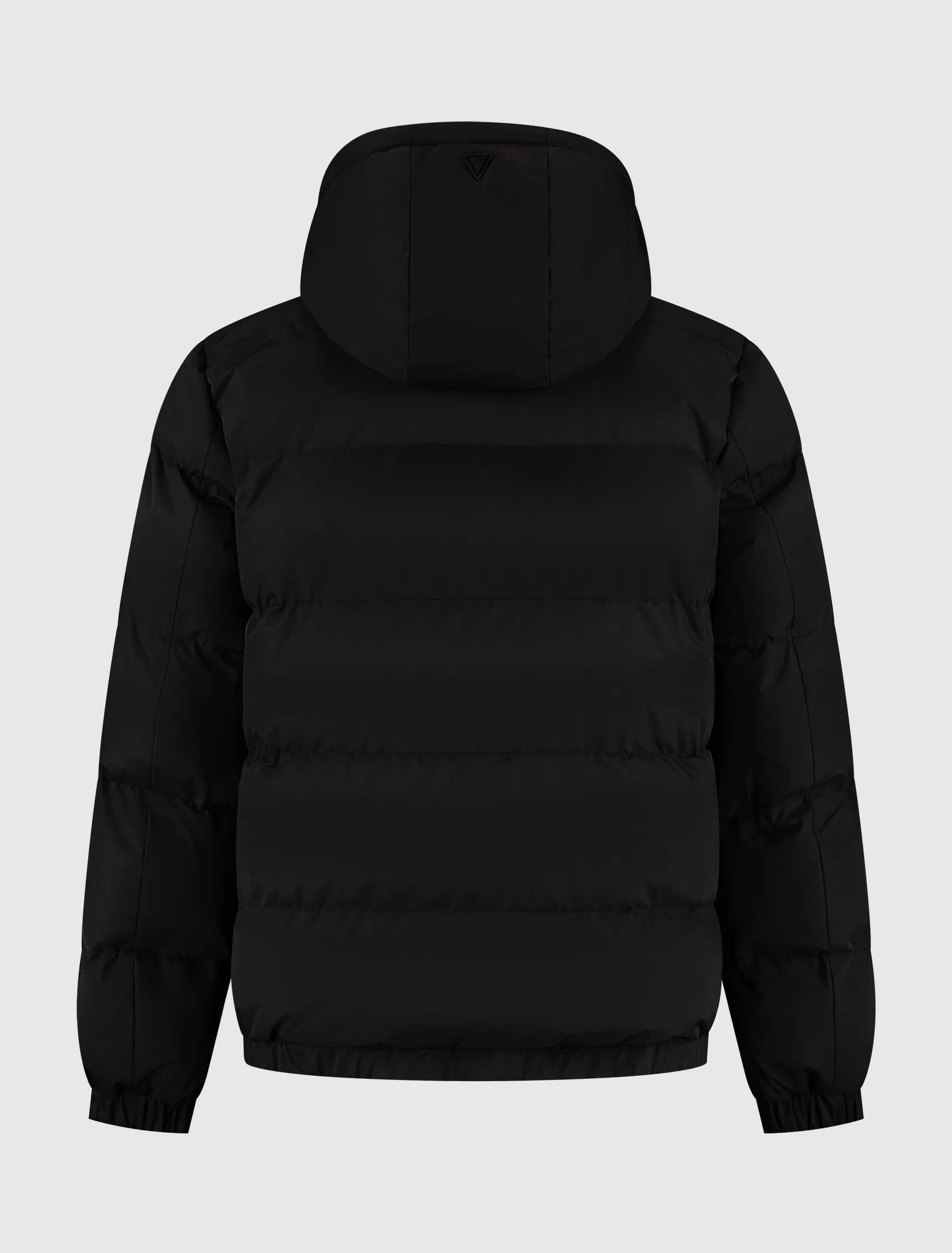 Woven Twill Hooded Jacket | Black