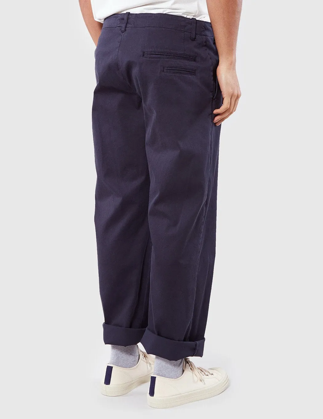 YMC Thin White Duke Trousers - Navy