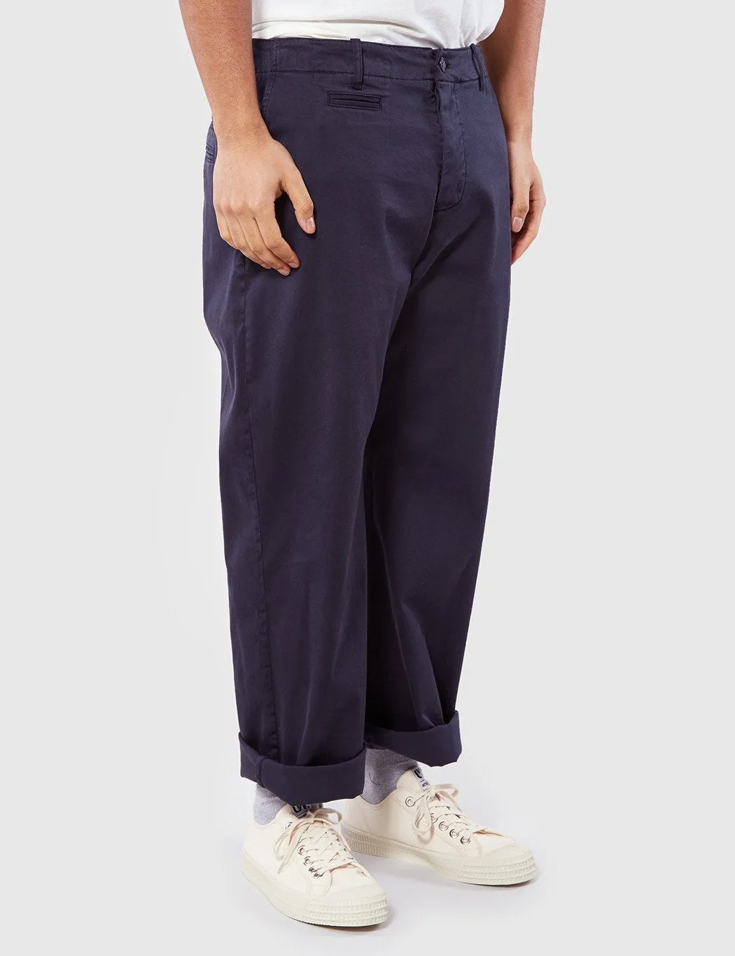 YMC Thin White Duke Trousers - Navy