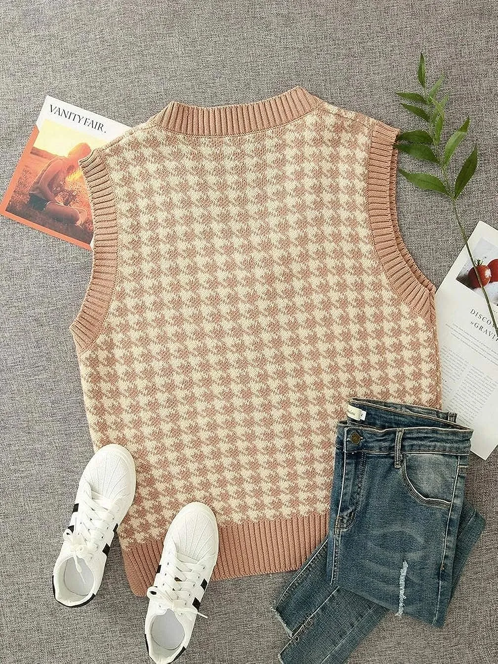 ZAFUL Women's Pullover Chevron Vest Sweater