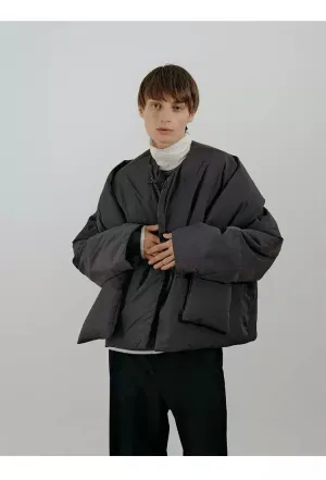 Zhou Solid Detachable Scarf Puffer Jacket